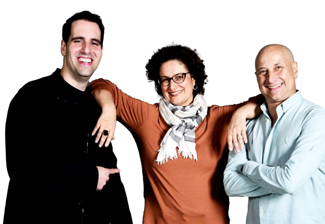 Foto com Guga Schifino, Mariana Carvalho e Tiago Pessoa